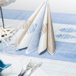 TOVAGLIA AIRLAID PESCE 100X100 AZZURRO