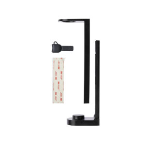 STAFFA DI SUPPORTO NERA IN ABS PER PUMP DISPENSER CON BIADESIVO