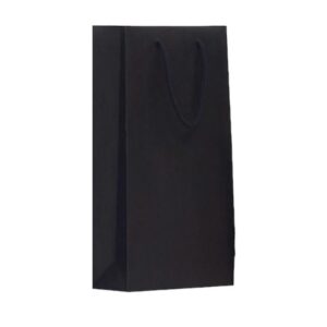 BUSTA NERA PER 2 BOTTIGLIE