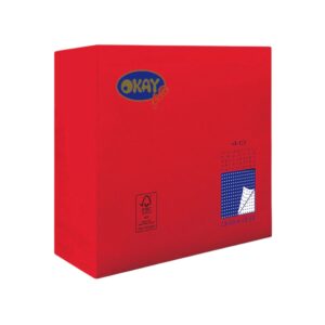 TOVAGLIOLO CELLULOSA ROSSO PUNTA A PUNTA 38X38 2V