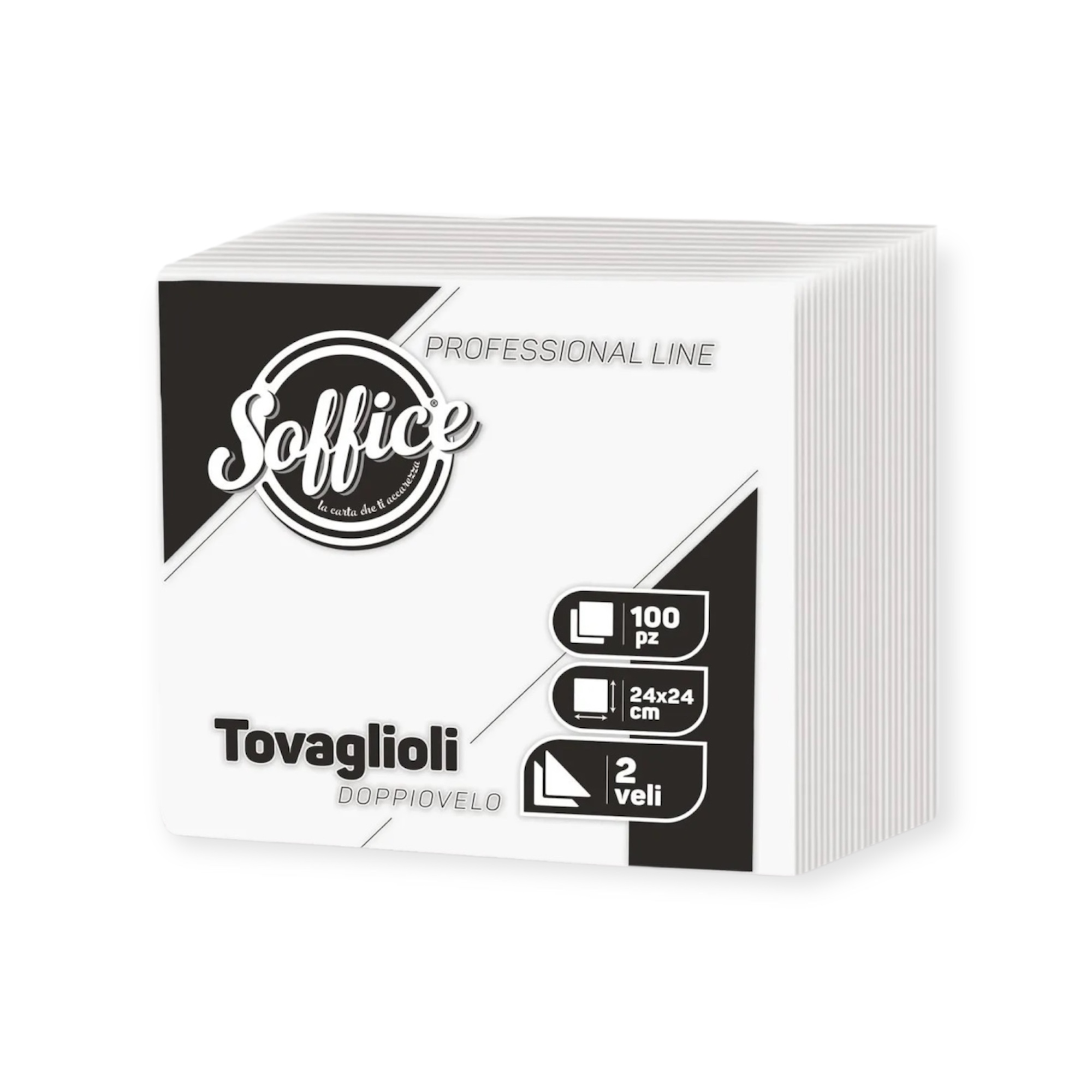 TOVAGLIOLO CELLULOSA BIANCO 24X24 2V