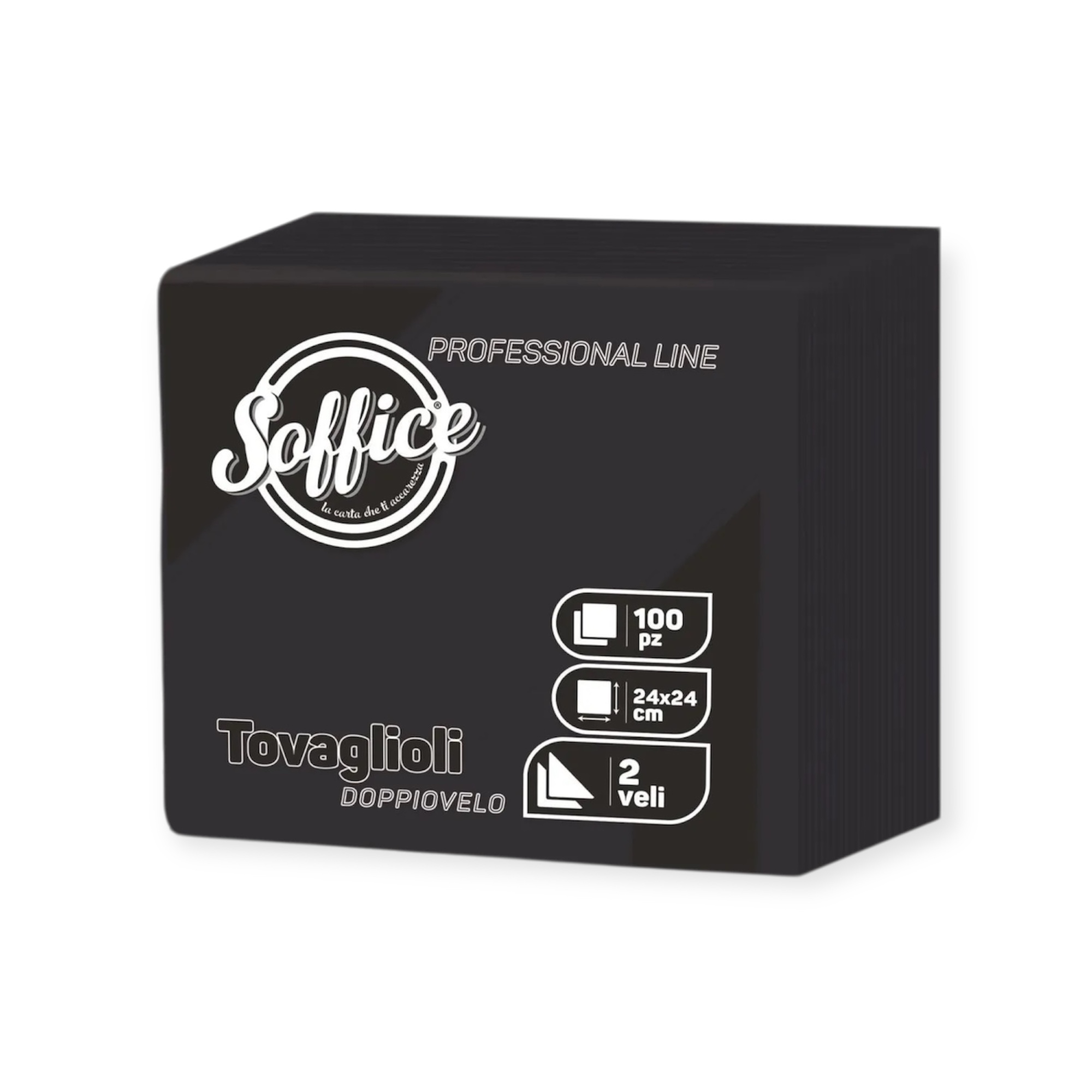 TOVAGLIOLO CELLULOSA NERO 24X24 2V