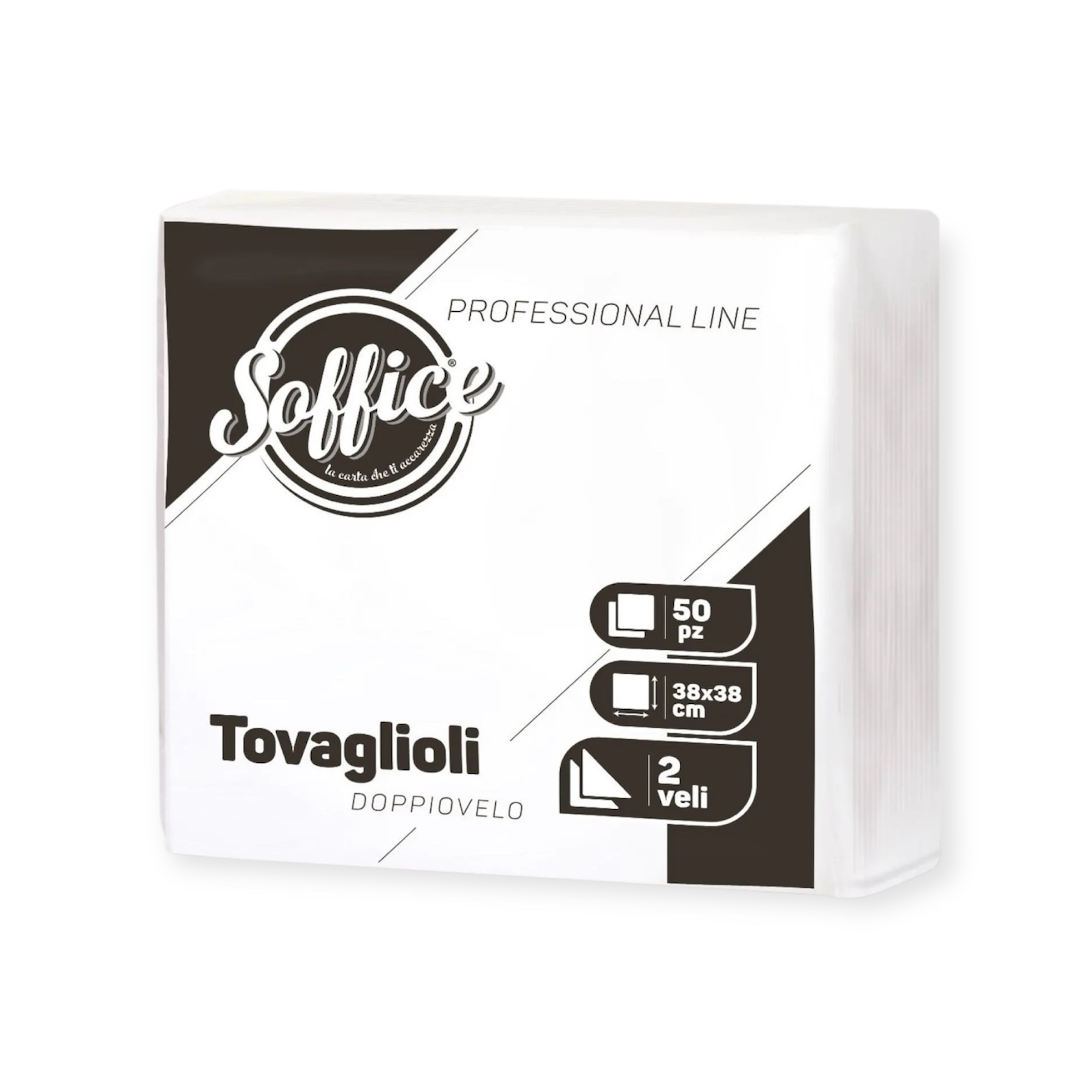 TOVAGLIOLO BIANCO 38X38 2 VELI