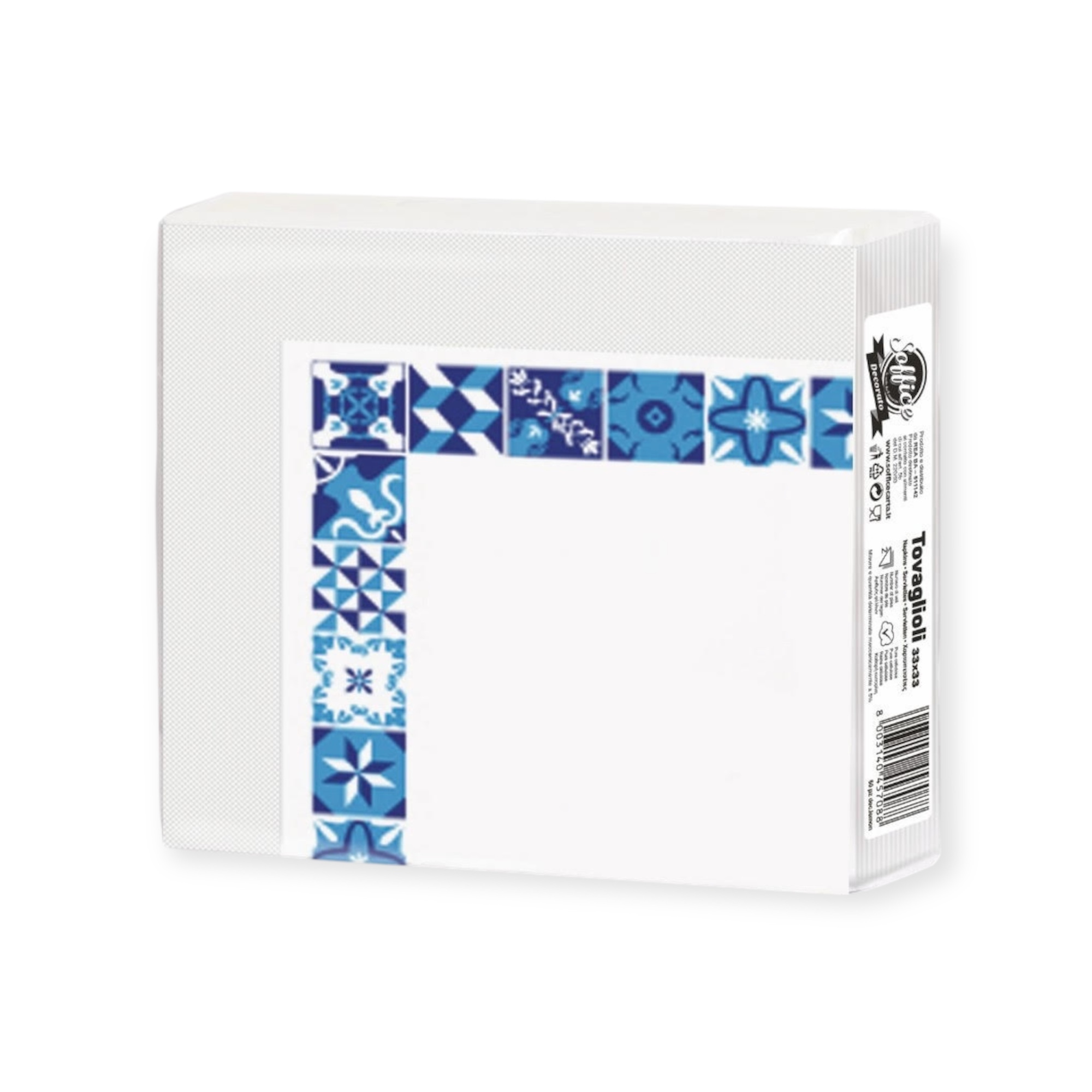 TOVAGLIOLO 2 VELI MAIOLICA 33X33