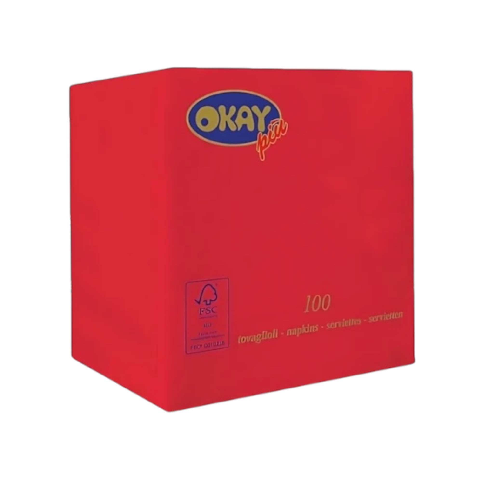 TOVAGLIOLO CELLULOSA ROSSO BACCARA' 25X25 2V