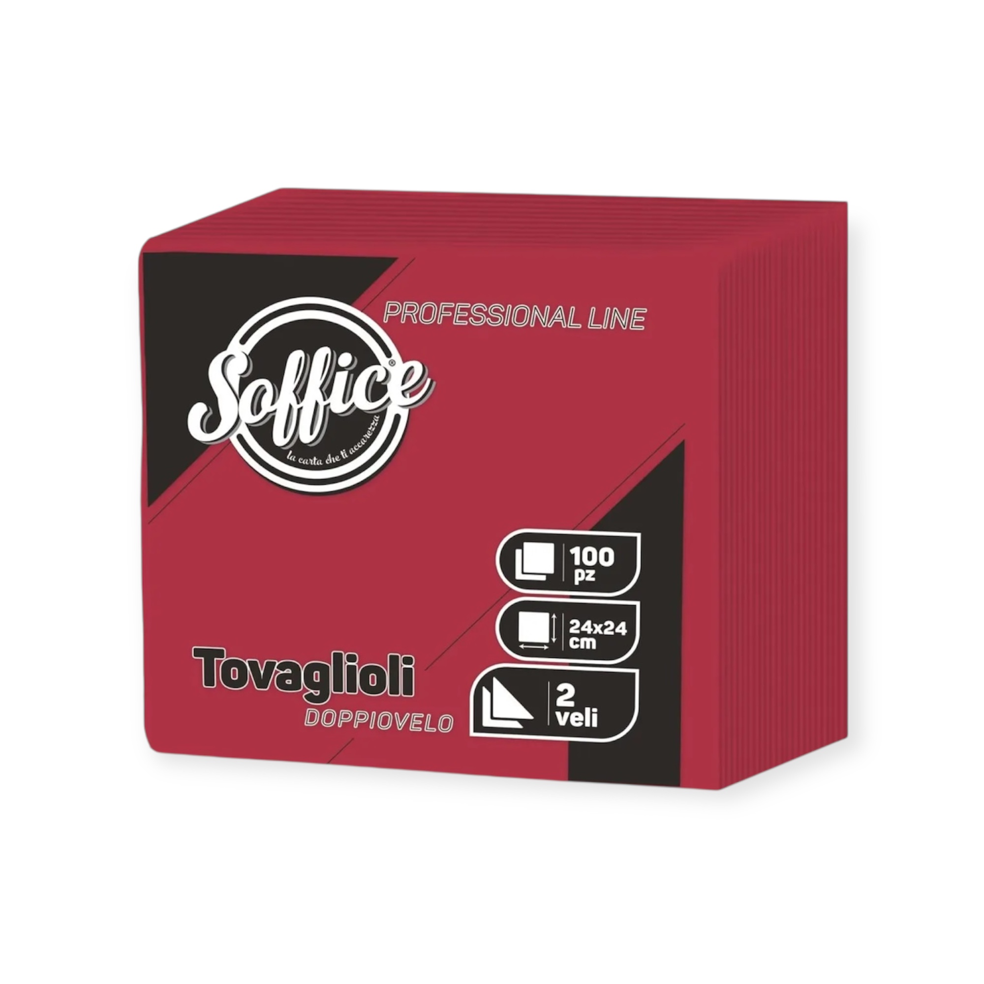TOVAGLIOLO CELLULOSA ROSSO 24X24 2V
